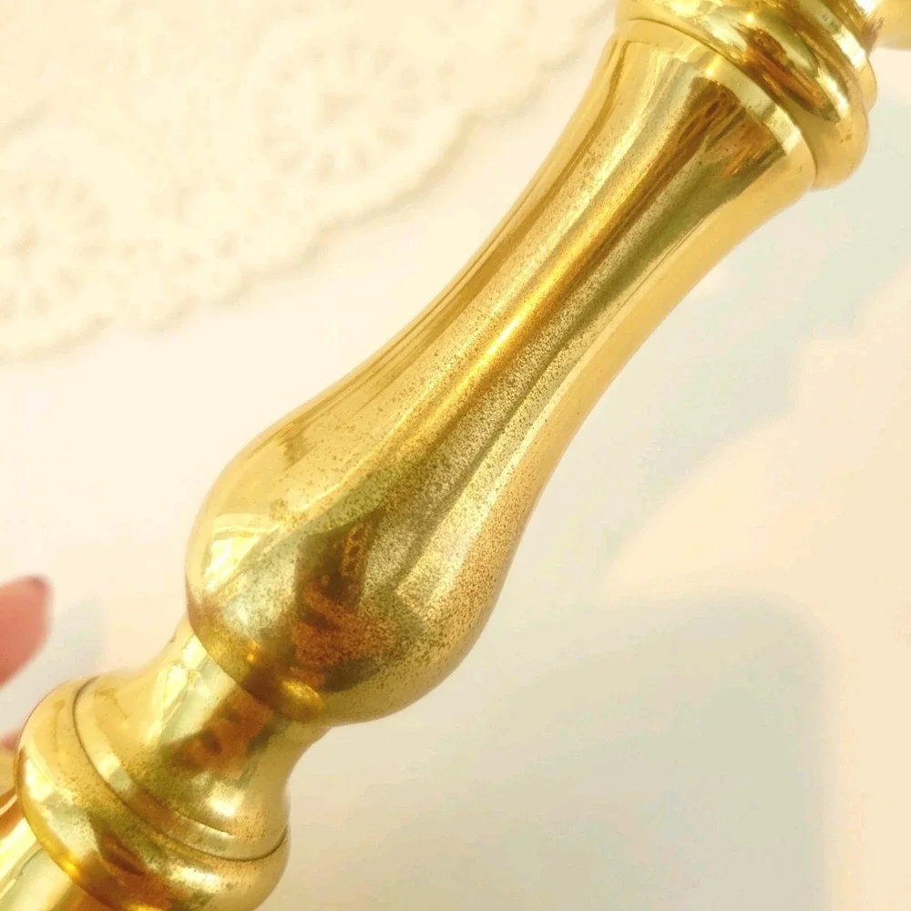 2 Convertible Solid Brass Candlestick Holders Gallery Originals Sizeable